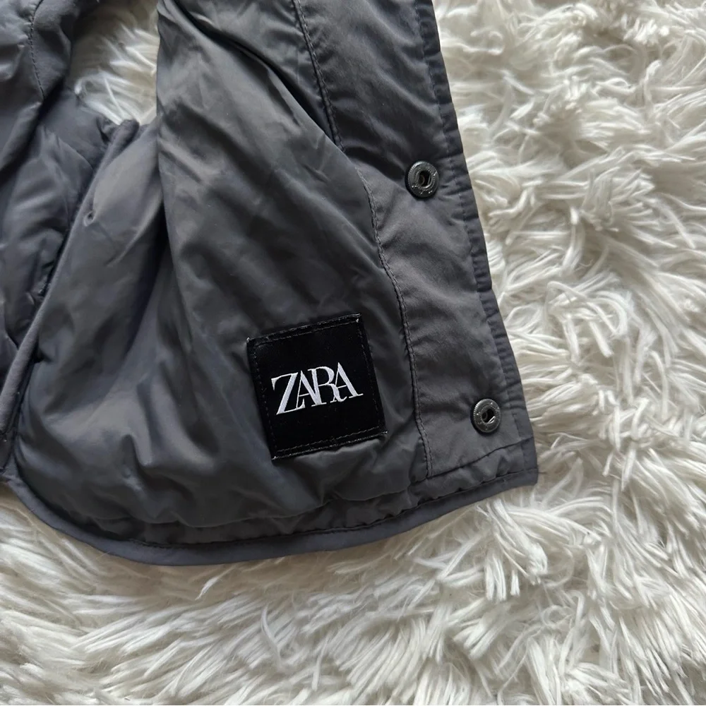 Zara Snap Button Up Puff Vest Gray Size 2 Years - Picture 7 of 8